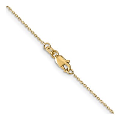 10K Yellow Gold 0.8mm Diamond-Cut Cable Chain – view 3