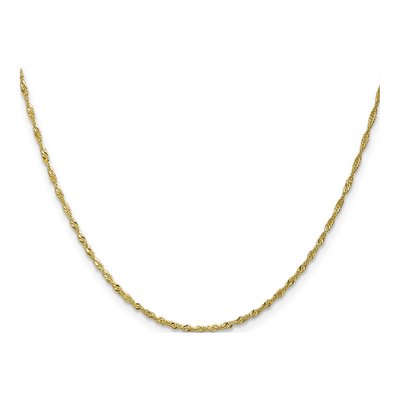 10K Yellow Gold 1.4mm Singapore Chain – view 2