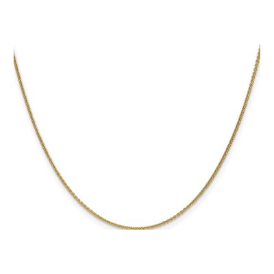 10k Yellow Gold 1mm Cable Chain Necklace, 22 in – view 2