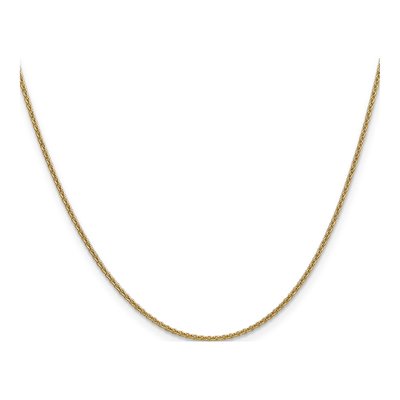 10K Yellow Gold 1.4mm Round Open Cable Chain – view 2