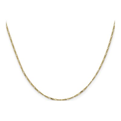 10K Yellow Gold 1.25mm Flat Figaro Chain – view 2