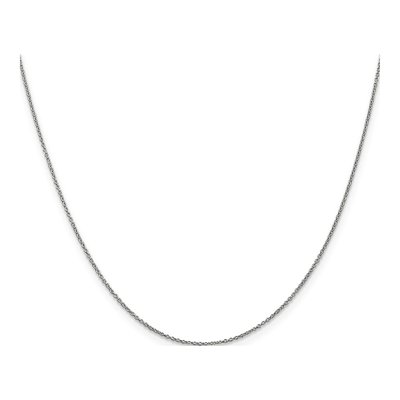 10K White Gold 0.9mm Cable Chain – view 2