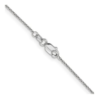 10K White Gold 0.9mm Cable Chain – view 3