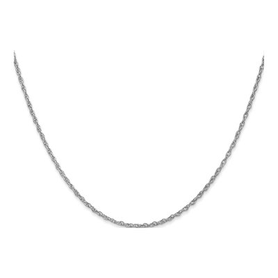 10K White Gold 1.3mm Heavy Rope Chain – view 2