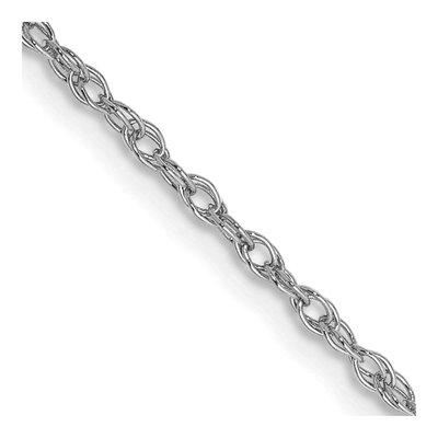 10K White Gold 1.3mm Heavy Rope Chain