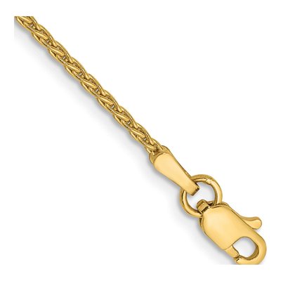 10K Yellow Gold 1.5mm Wheat Chain Bracelet