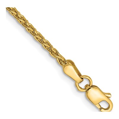 10K Yellow Gold 1.75mm Wheat Chain Bracelet