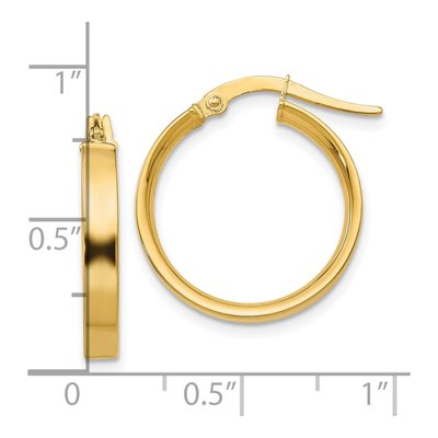 10K Yellow Gold 16mm Small Hoop Earrings – view 5