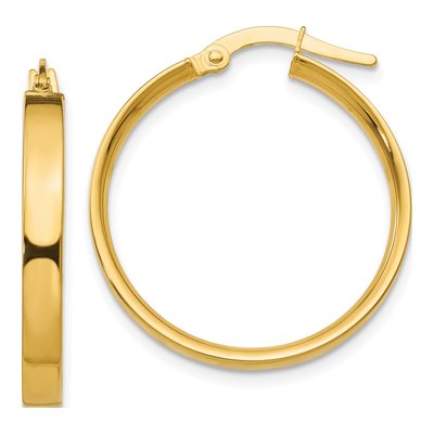 10K Yellow Gold 21mm Medium Hoop Earrings