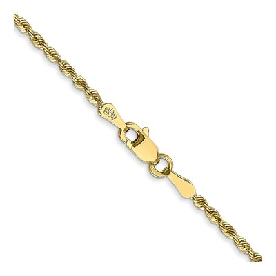 10K Yellow Gold 1.85mm Diamond-Cut Quadruple Rope Chain – view 3