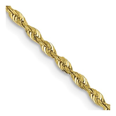 10K Yellow Gold 1.85mm Diamond-Cut Quadruple Rope Chain