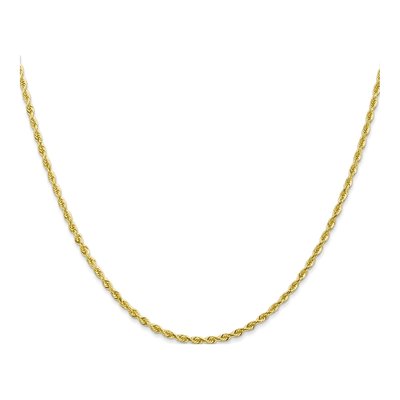 10K Yellow Gold 2mm Diamond-Cut Quadruple Rope Chain – view 2