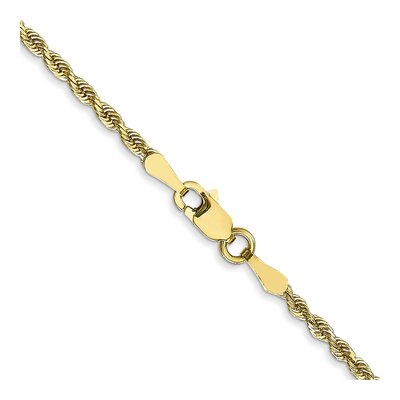 10K Yellow Gold 2mm Diamond-Cut Quadruple Rope Chain – view 3