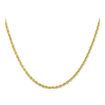 10K Yellow Gold 2.25mm Diamond-Cut Quadruple Rope Chain – view 2