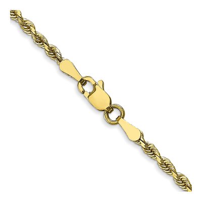 10K Yellow Gold 2.25mm Diamond-Cut Quadruple Rope Chain – view 3