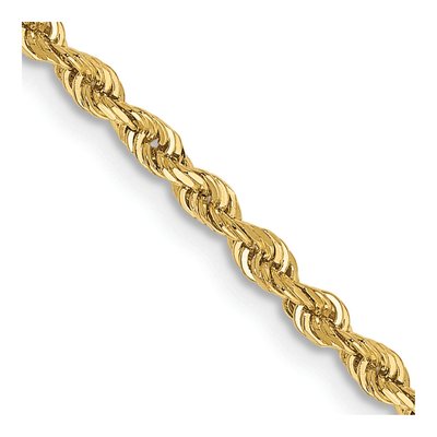10K Yellow Gold 2.25mm Diamond-Cut Quadruple Rope Chain