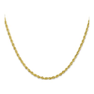 10K Yellow Gold 2.75mm Diamond-Cut Quadruple Rope Chain – view 2