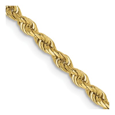 10K Yellow Gold 2.75mm Diamond-Cut Quadruple Rope Chain