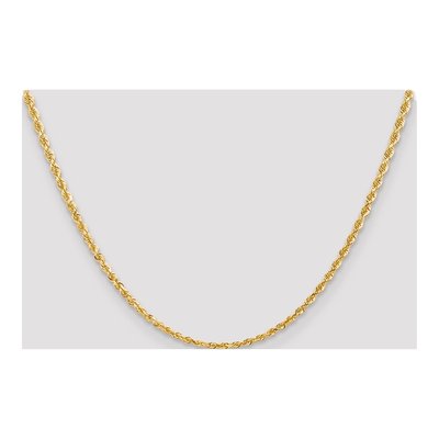 10K Yellow Gold 3mm Diamond-Cut Quadruple Rope Chain – view 4