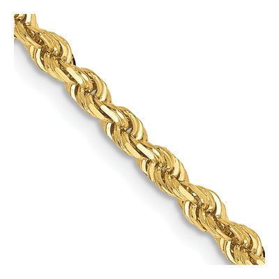 10K Yellow Gold 3mm Diamond-Cut Quadruple Rope Chain