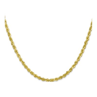 10K Yellow Gold 3.35mm Quadruple Rope Chain, 24 in – view 2