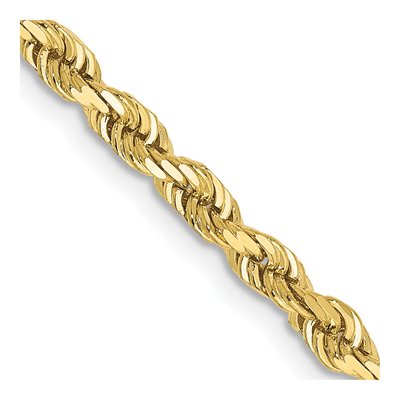 10K Yellow Gold 3.35mm Diamond-Cut Quadruple Rope Chain