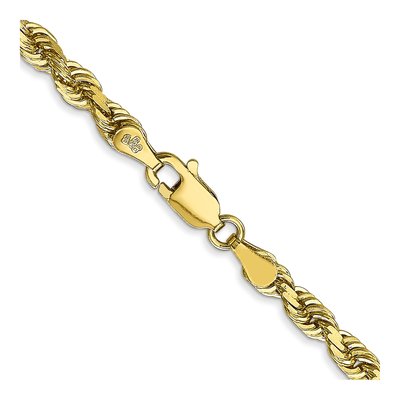 10K Yellow Gold 4mm Diamond-Cut Quadruple Rope Chain – view 4