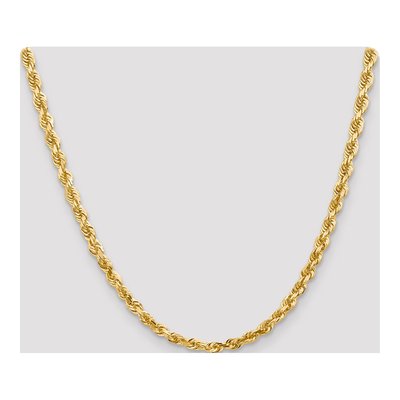 10K Yellow Gold 5mm Diamond-Cut Quadruple Rope Chain – view 4