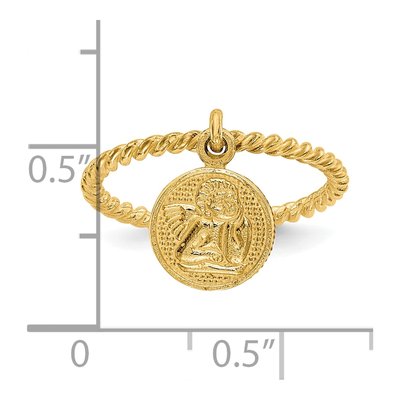 10K Yellow Gold Angel Baby Ring – view 5