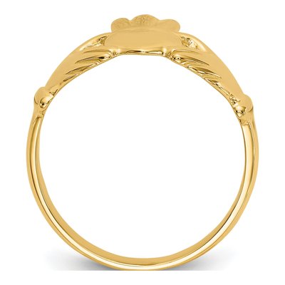 10K Yellow Gold Claddagh Ring – view 2