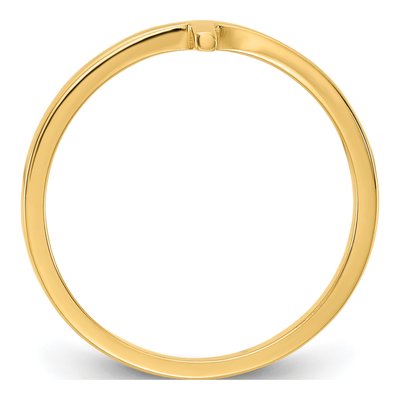10K Yellow Gold Sideways Cross Ring – view 3