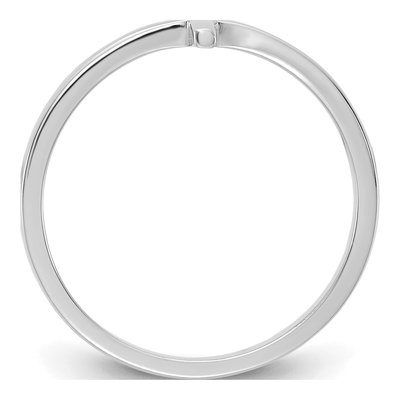 10K White Gold Sideways Cross Ring – view 3