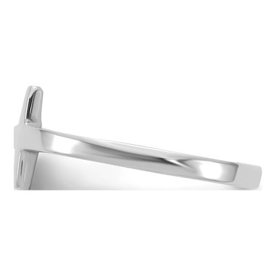 10K White Gold Sideways Cross Ring – view 4