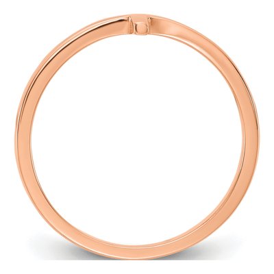10K Rose Gold Sideways Cross Ring – view 3