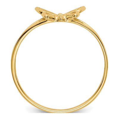 10K Yellow Gold Butterfly Baby Ring – view 2