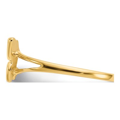 10K Yellow Gold Butterfly Baby Ring – view 3