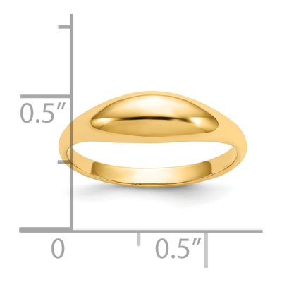 10K Yellow Gold Dome Ring – view 5