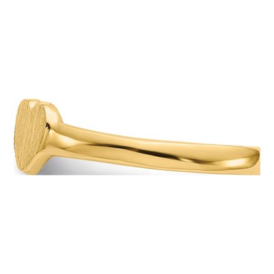 10K Yellow Gold Baby Double Heart Signet Ring – view 3