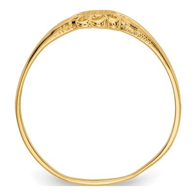 10K Yellow Gold Baby Signet Ring – view 2