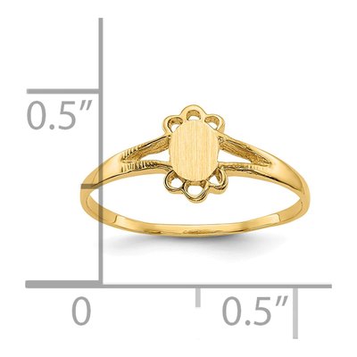 10K Yellow Gold Baby Signet Ring – view 5