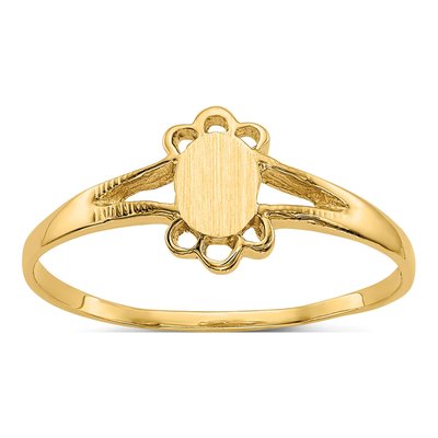 10K Yellow Gold Baby Signet Ring