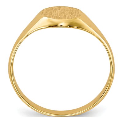 10K Yellow Gold Baby Signet Ring – view 2