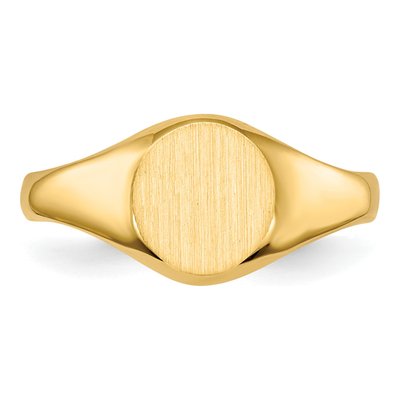 10K Yellow Gold Baby Signet Ring – view 4