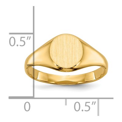 10K Yellow Gold Baby Signet Ring – view 5