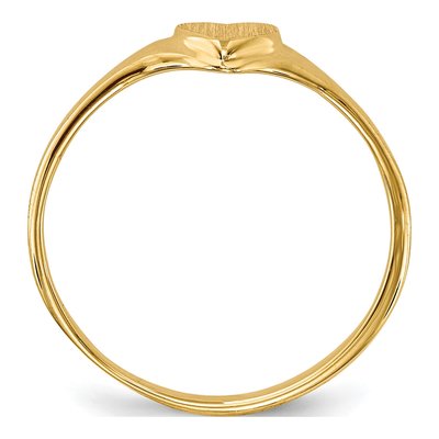 10K Yellow Gold Heart Signet for Babies Ring – view 2