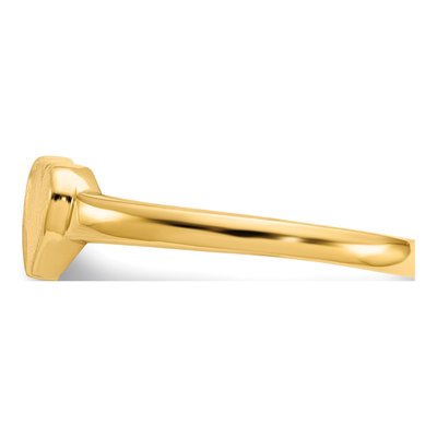 10K Yellow Gold Double Heart Signet Ring – view 3
