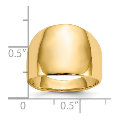 10K Yellow Gold Domed Cigar Band – view 4