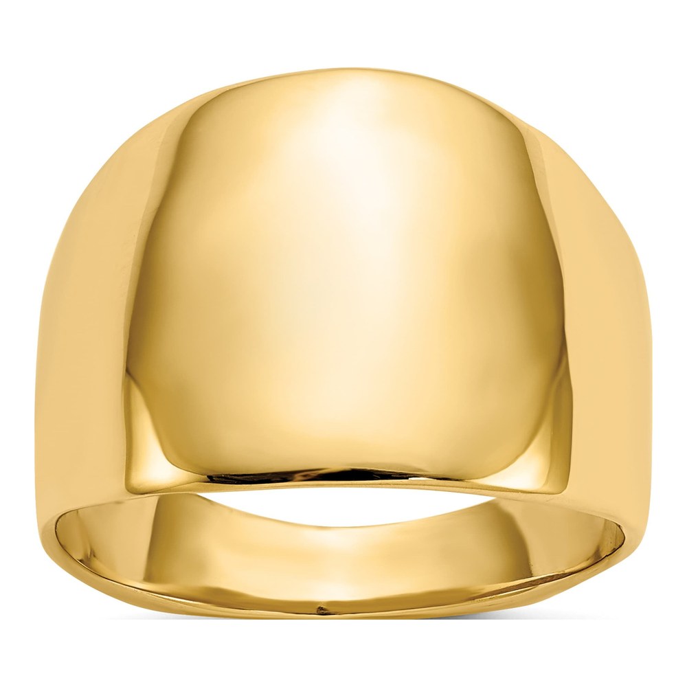 10K Yellow Gold Polished Cigar Band Ring