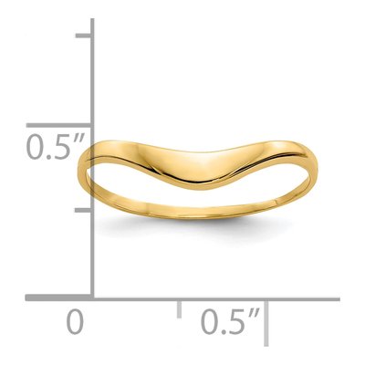 10K Yellow Gold Wave Dome Ring – view 4