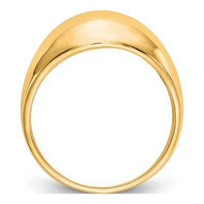 10K Yellow Gold Domed Ring – view 2